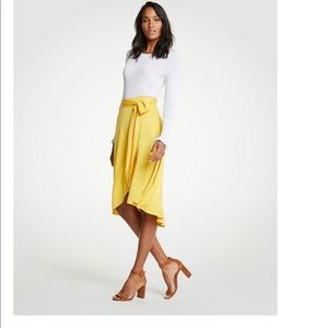 Ann Taylor Tie Waist Wrap Maxi Skirt